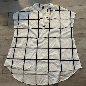 White and black blouse